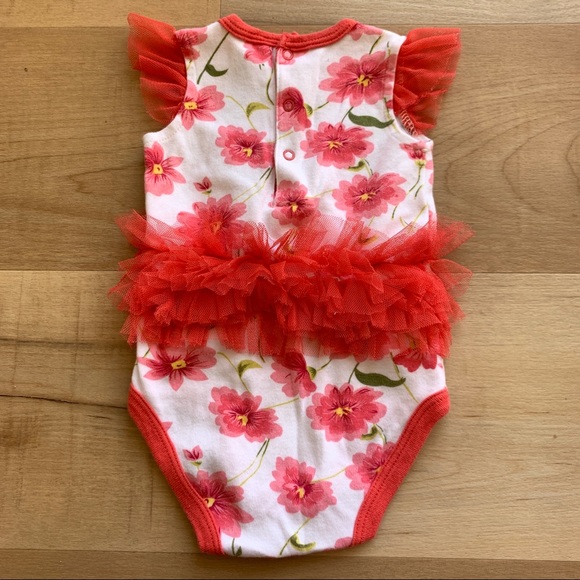 4/$12 Red Ruffle Onesie - Picture 3 of 4
